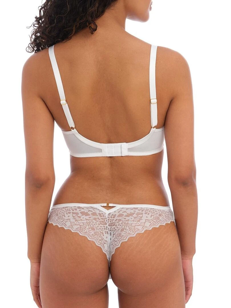 String brésilien glamour en dentelle Temptress   Blanc