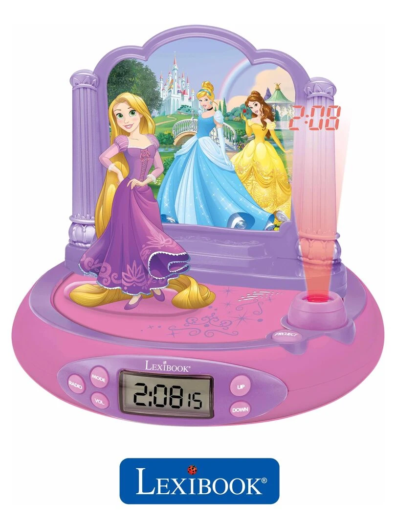 Réveil Projecteur Disney Princesses Raiponce En 3d Et Sons Magiques N/A