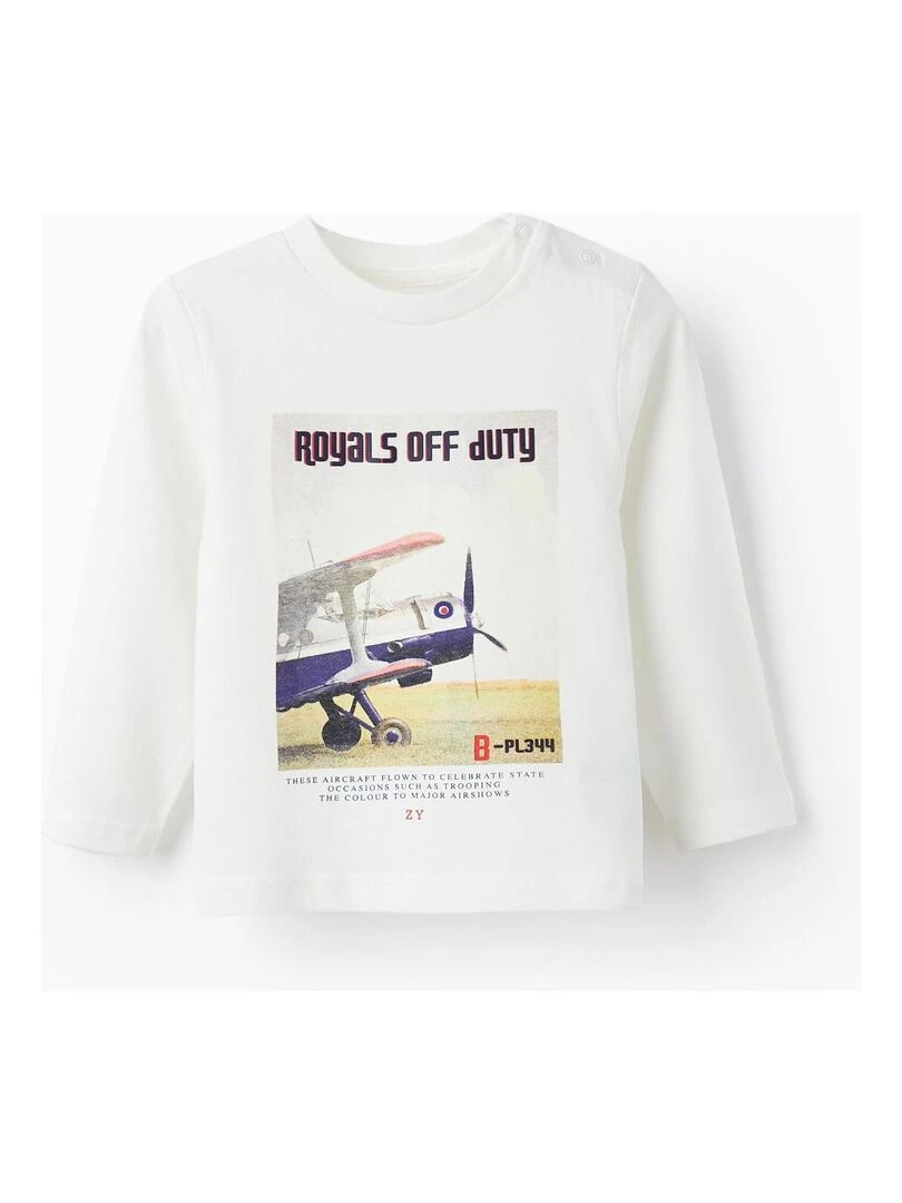 T shirt en coton pour bébé garçon 'Royals off Duty' manches longues ROYALS OFF DUTY Blanc