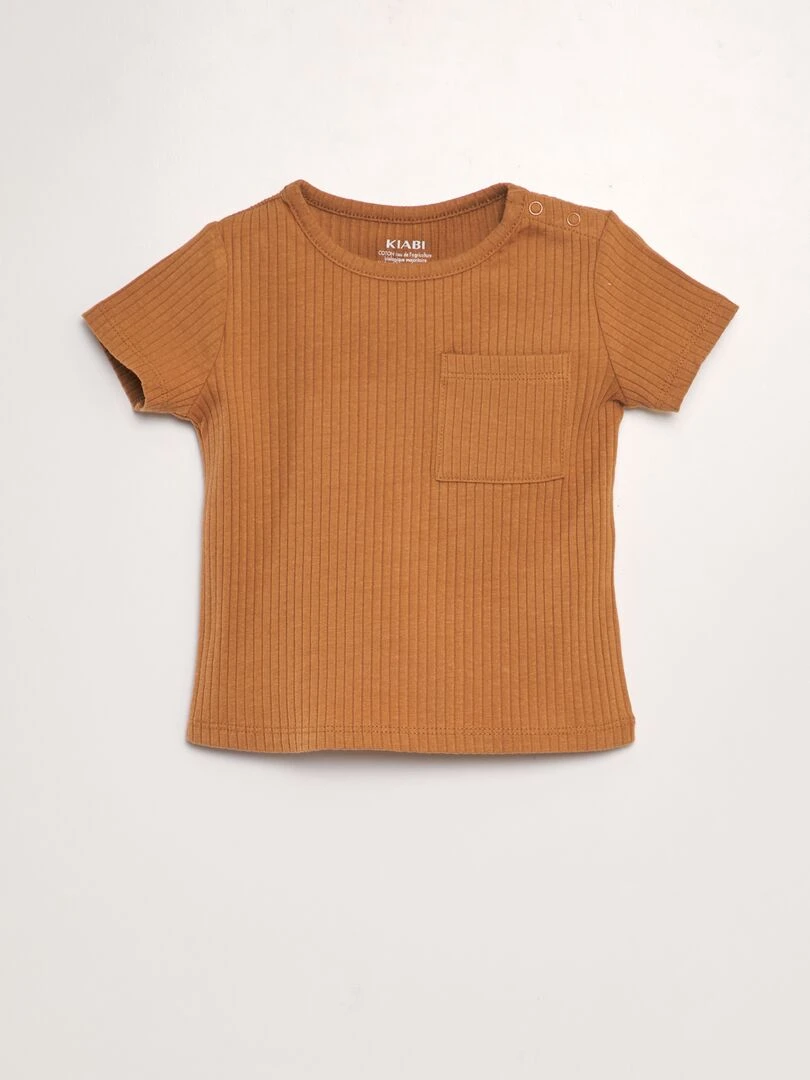 Lot de 2 t shirts unis   Marron