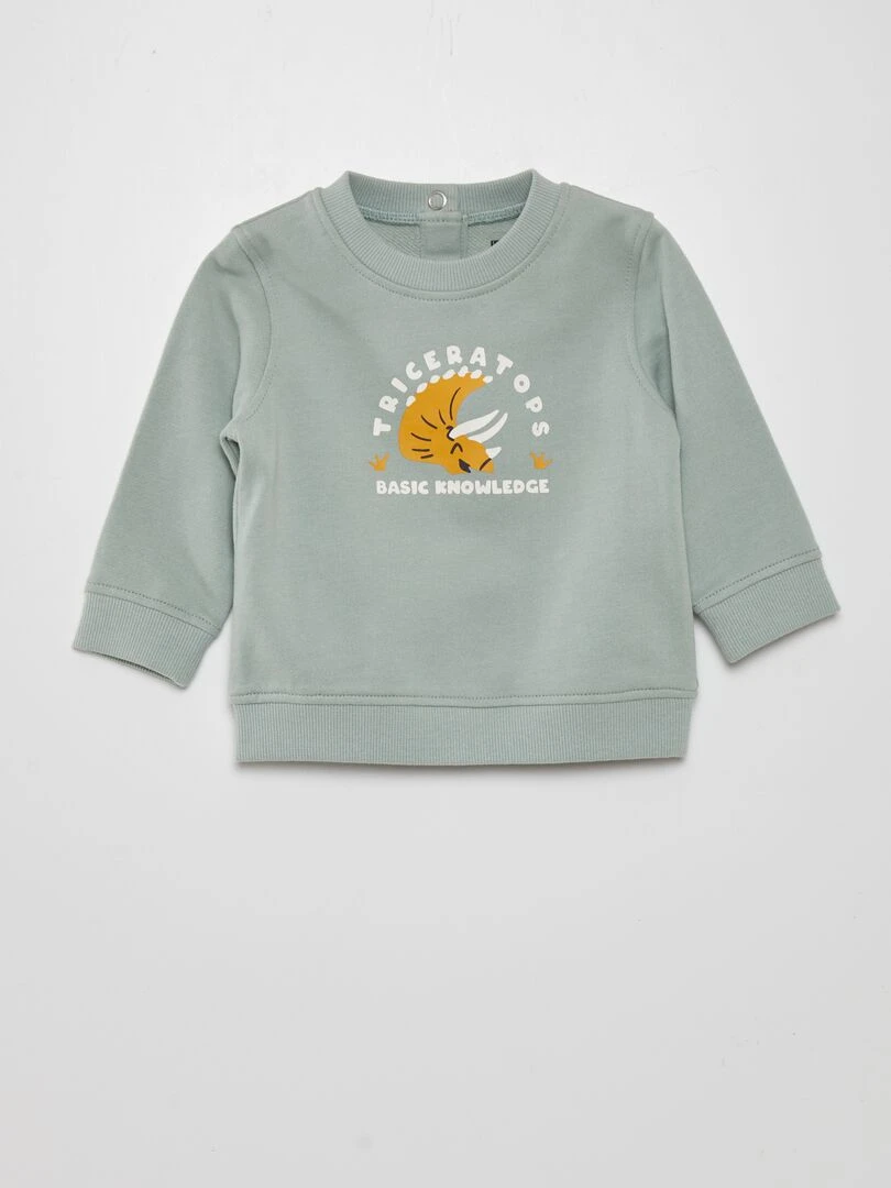 Sweat en molleton fin BLEU