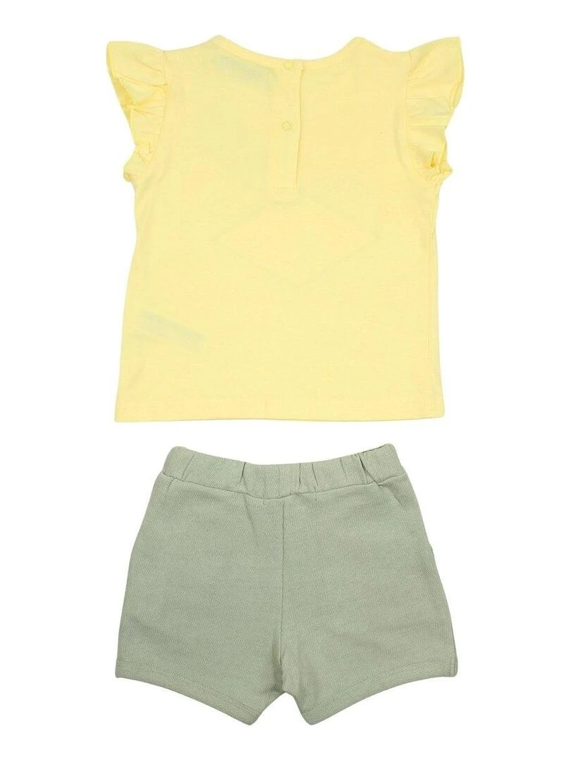 Lee Cooper   Ensemble ​​T shirt short bébé fille Imprimé Lee Cooper   Jaune