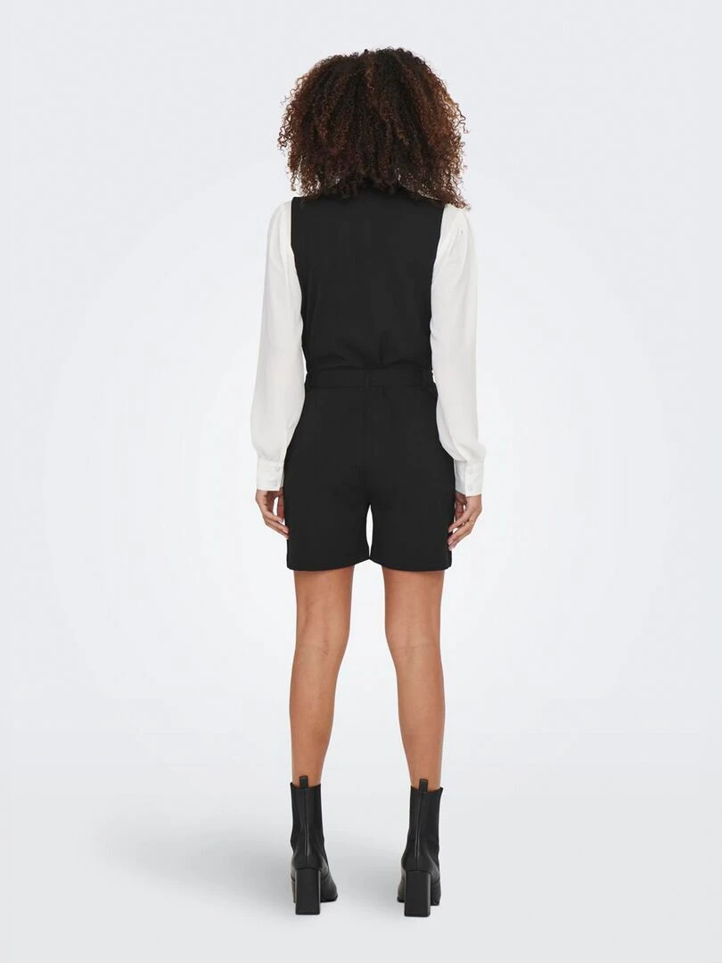 Combishort unie avec ceinture 'JDY' noir