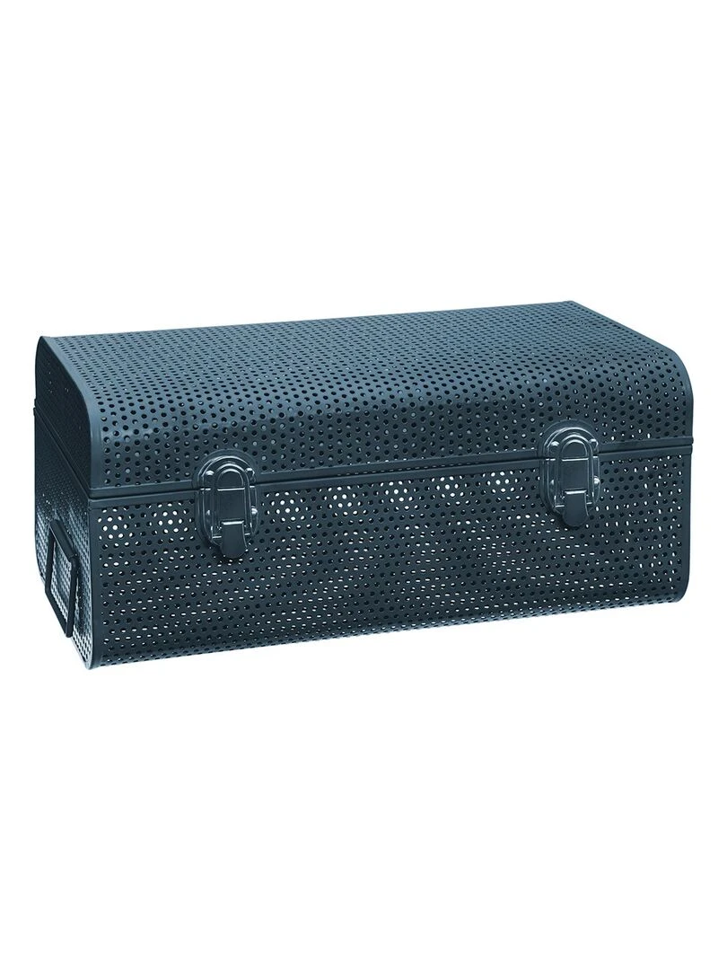 Lot de 2 cantines en métal perforé bleu   Bleu