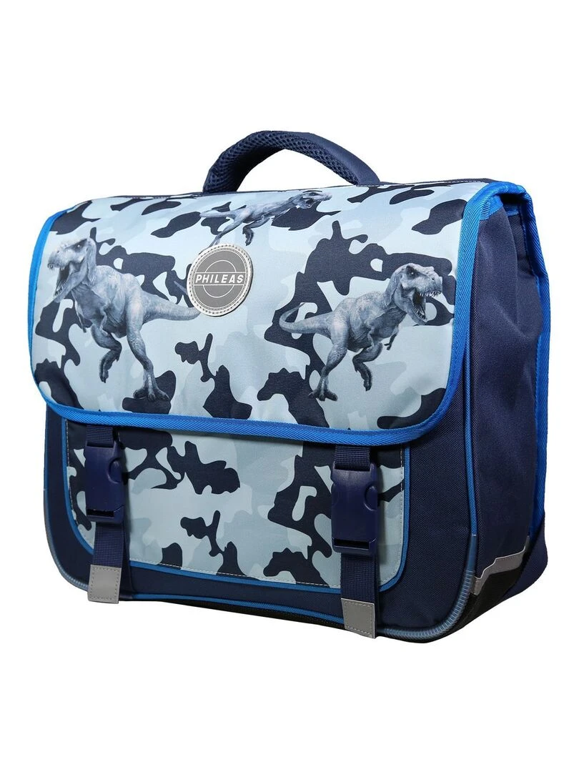 BAGTROTTER Cartable 38 cm Phileas Dinosaures Bleu Système Smart Comfort Bleu