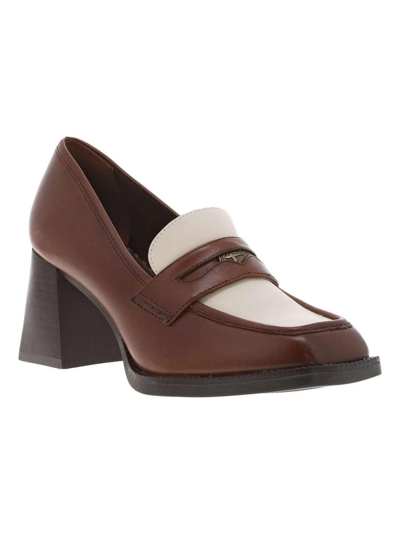 TAMARIS Escarpins cuir talon carré Cognac