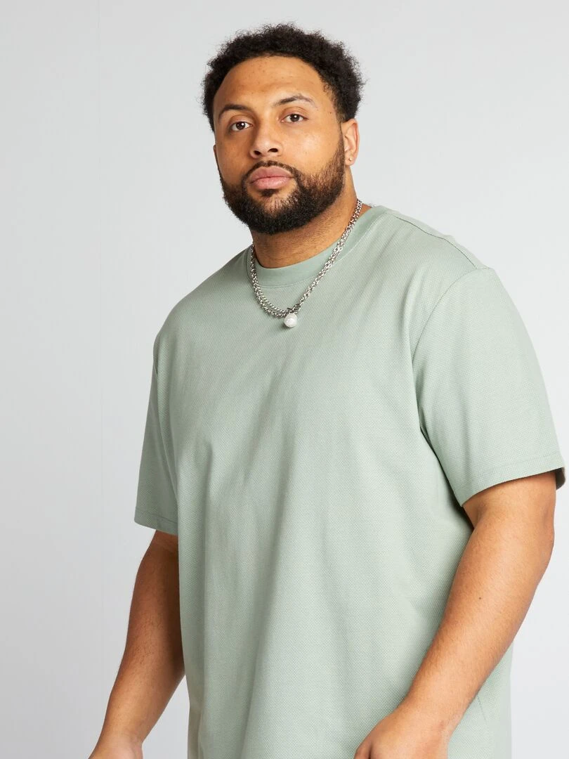 T shirt stretch manches courtes Vert