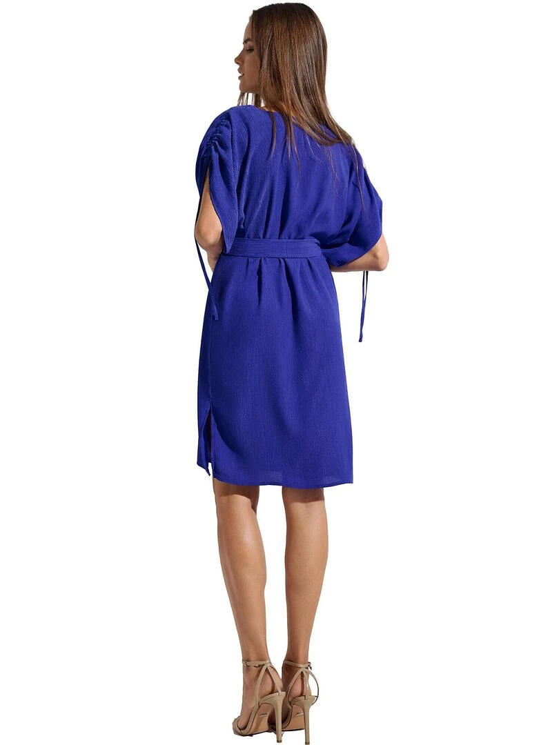 Robe estivale manches courtes Japan   Bleu