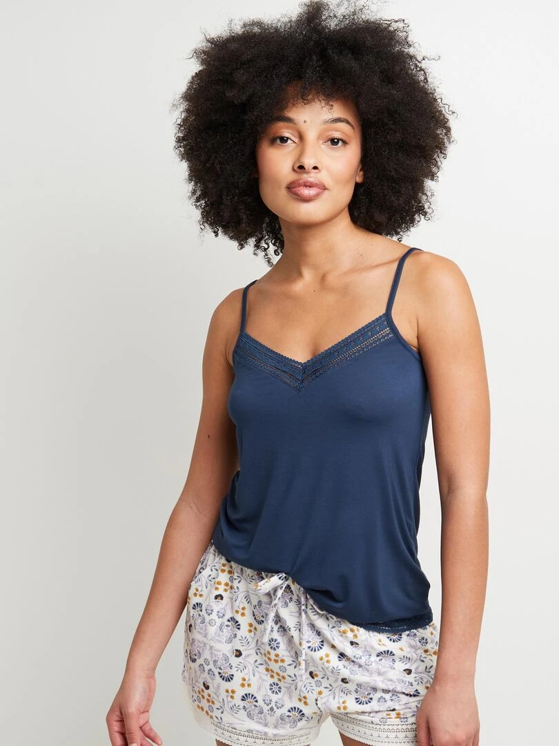 Top Camille RougeGorge Lingerie Bleu marine