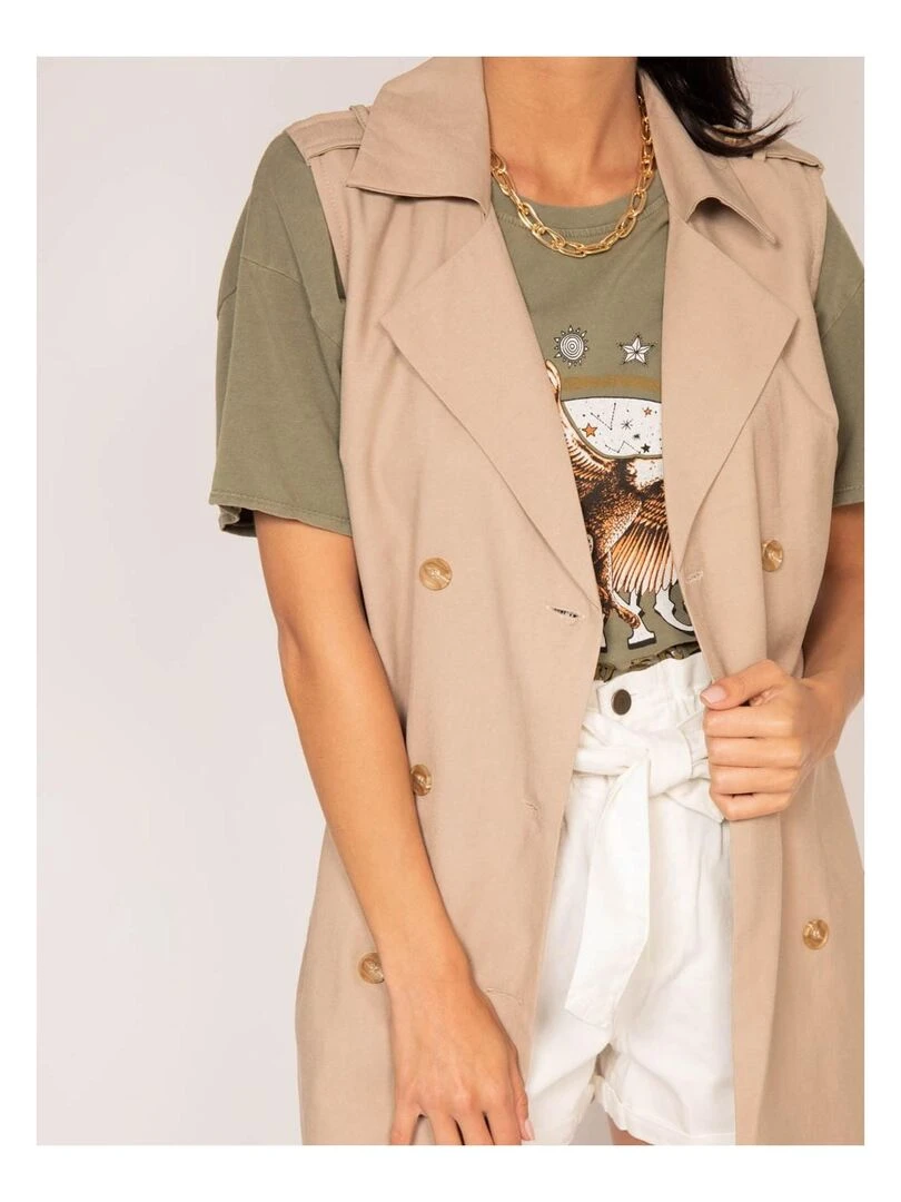 Veste sans manches ULIANA   Beige