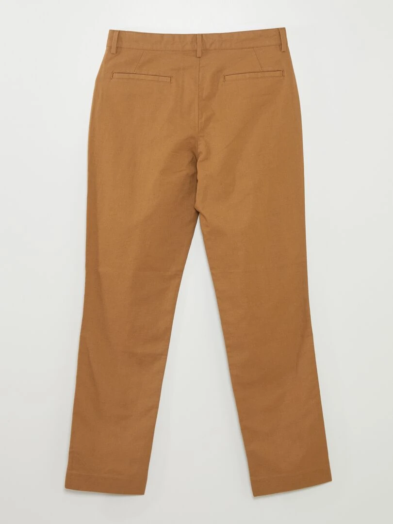 Pantalon chino droit Beige