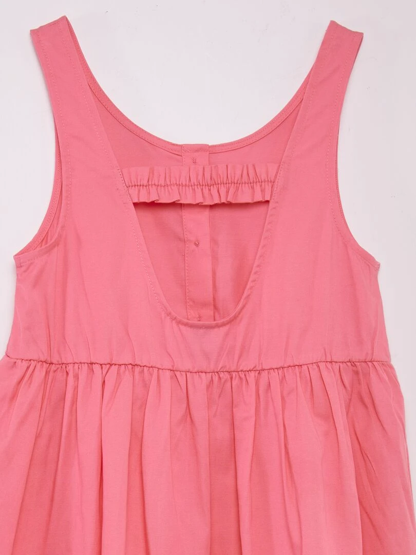 Robe sans manches à ouverture au dos   rose