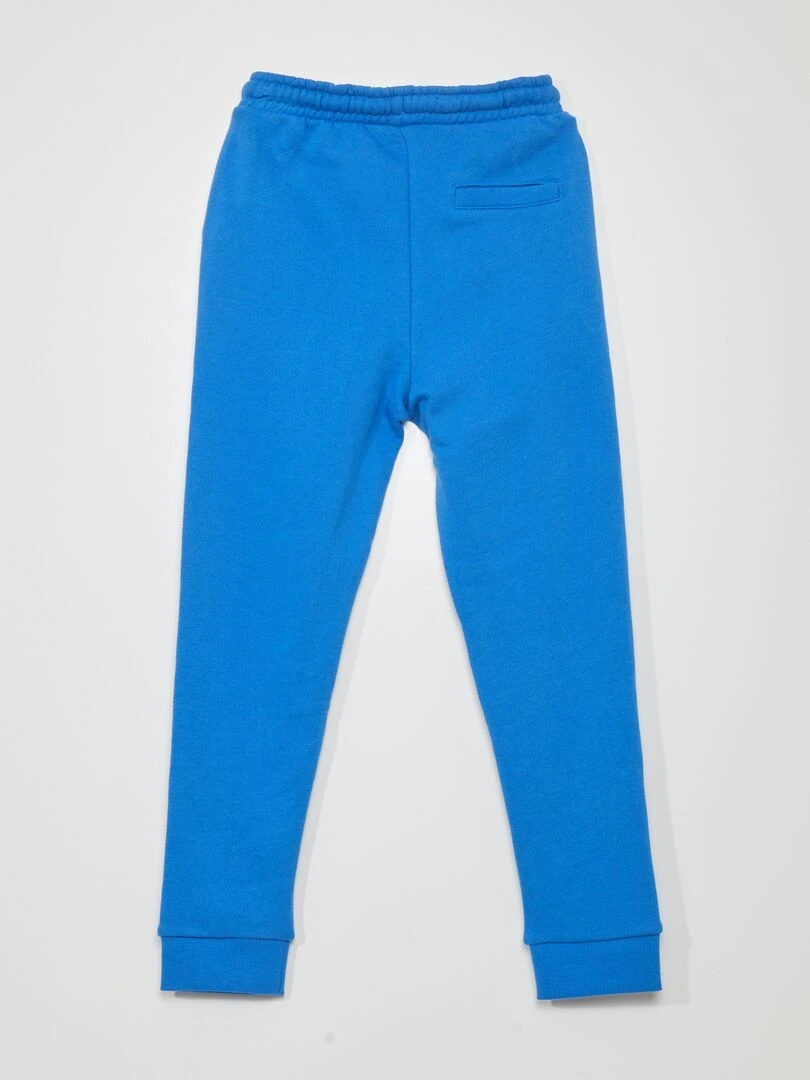 Pantalon jogging en french terry avec coutures Bleu électrique
