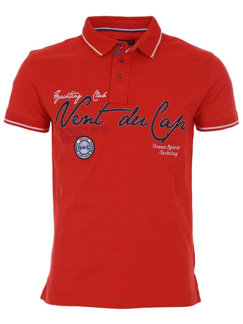 Polo manches courtes homme CAZRI VENT DU CAP Rouge