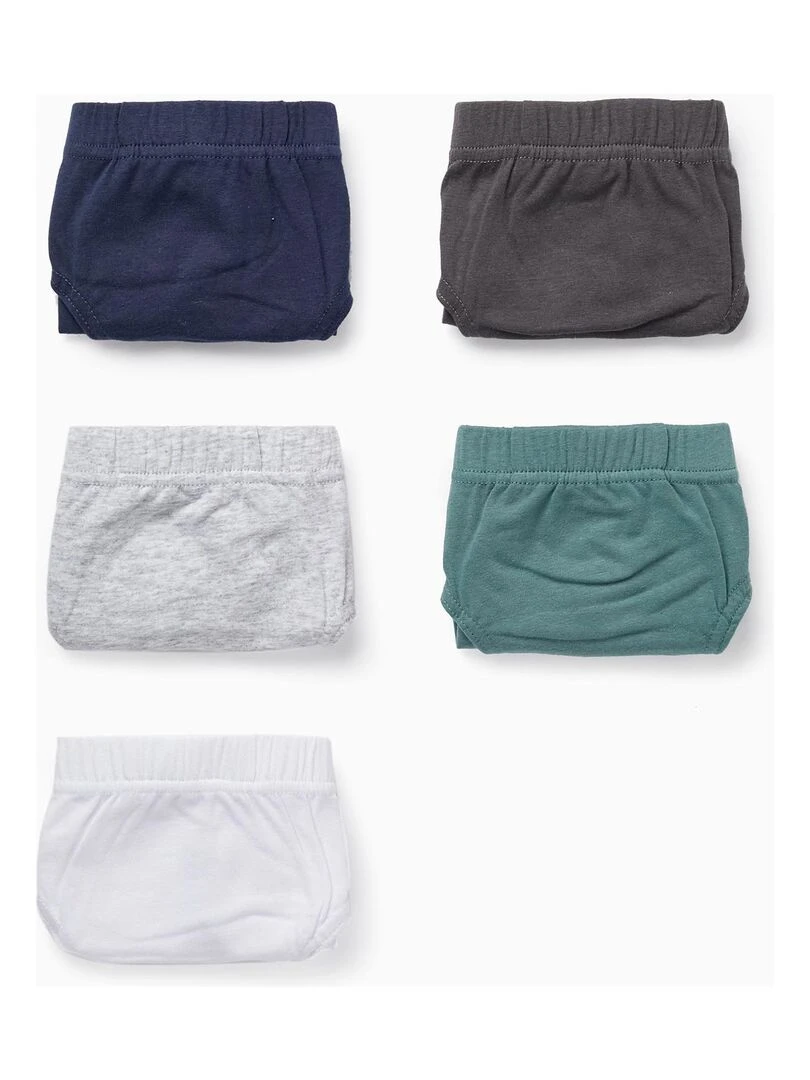 Pack 5 Slips en Coton pour Garçon ESSENTIALS LINE Multicolore