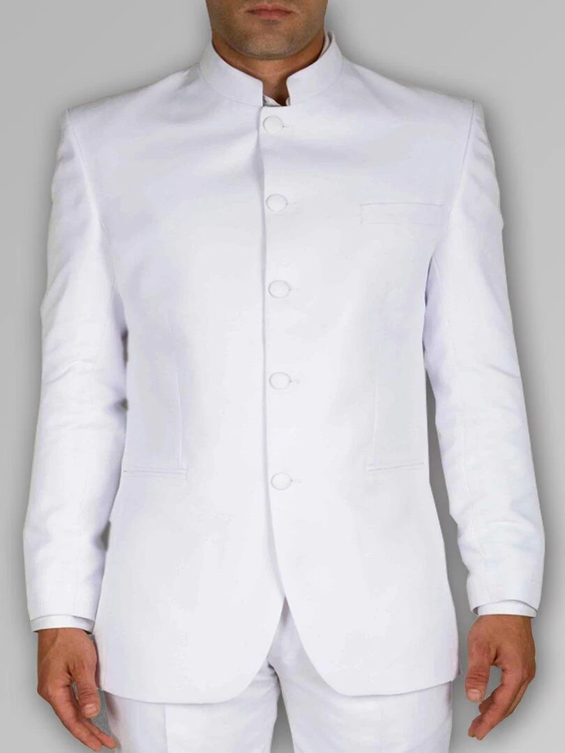 Costume col mao Kebello Blanc Blanc