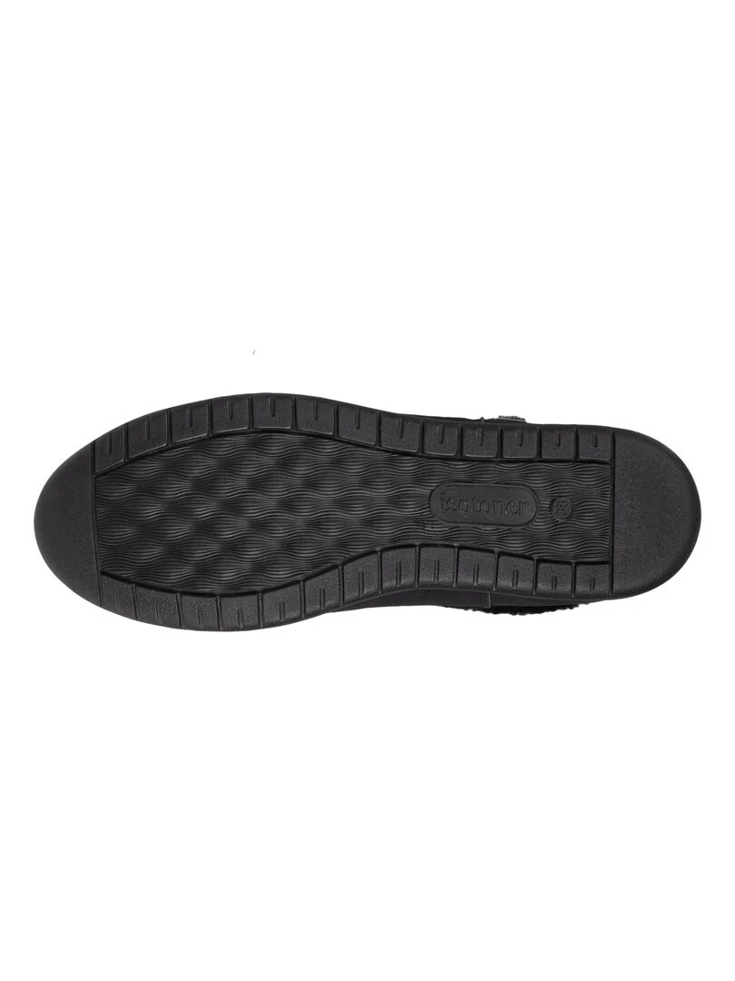 Bottines Femme fourrées avec revers Noir   Noir