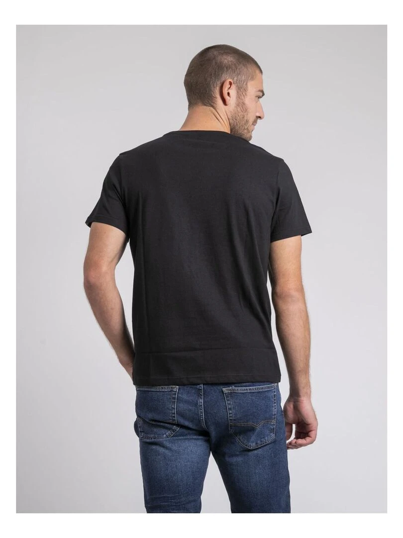 T shirt col rond pur coton JIMINAL Noir