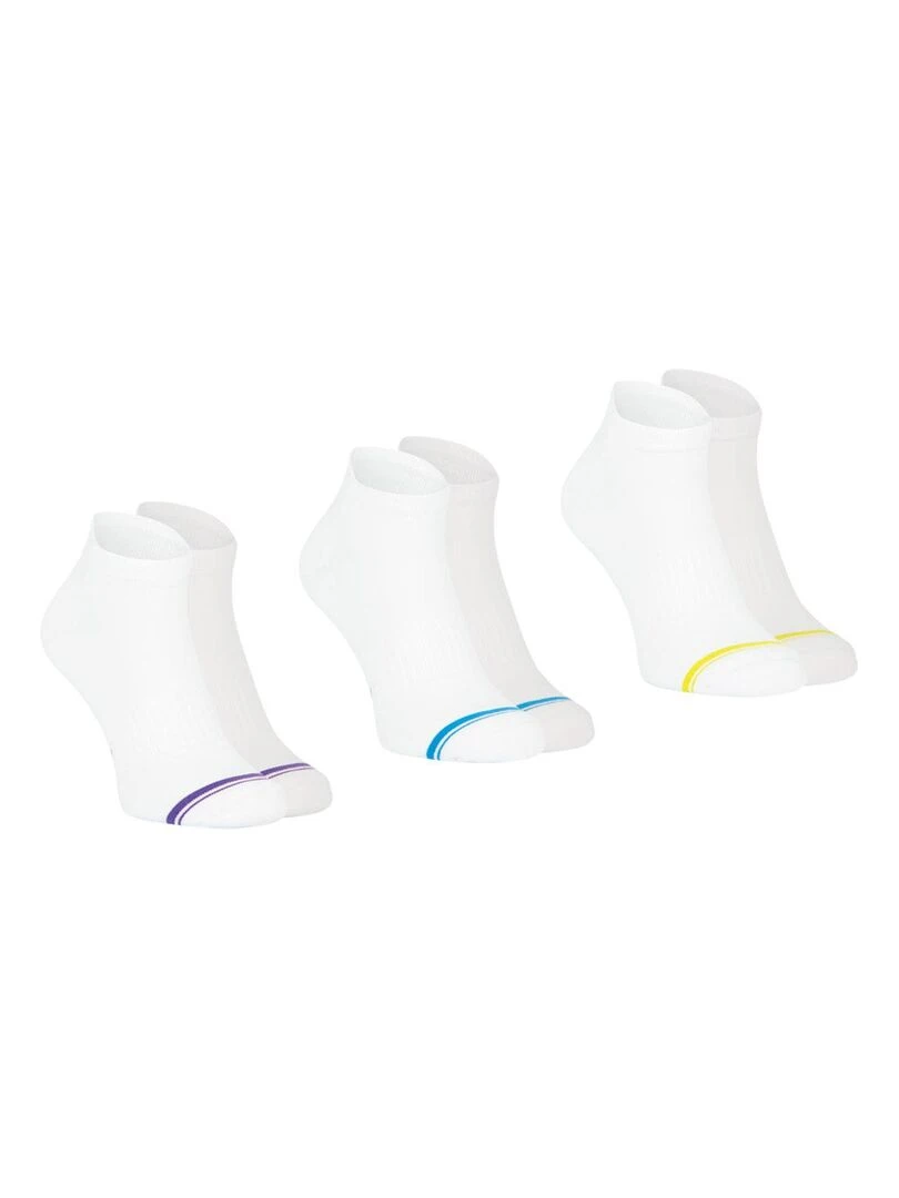 Lot de 3 paires de socquettes homme Training Dry Blanc