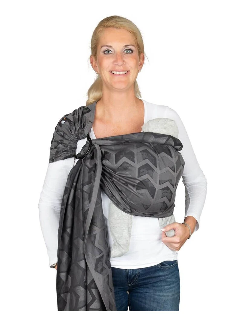 Hoppediz Écharpe de portage Ring Sling (bio) Gris Gris anthracite