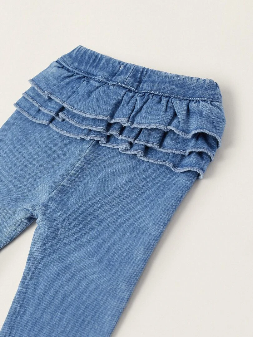 Jeggings avec Volants pour Nouveau Né  ATLANTIC COMPANY   Bleu