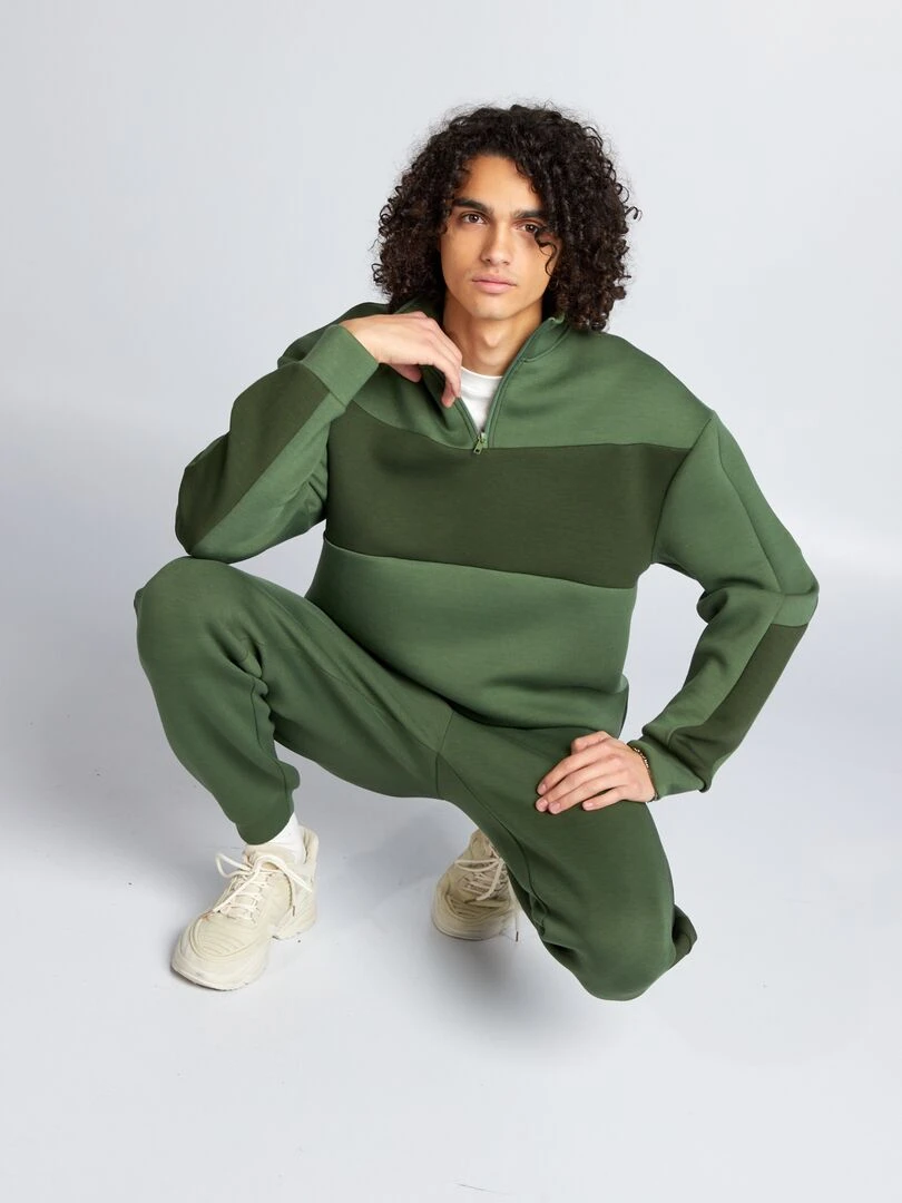 Sweat bicolore Vert