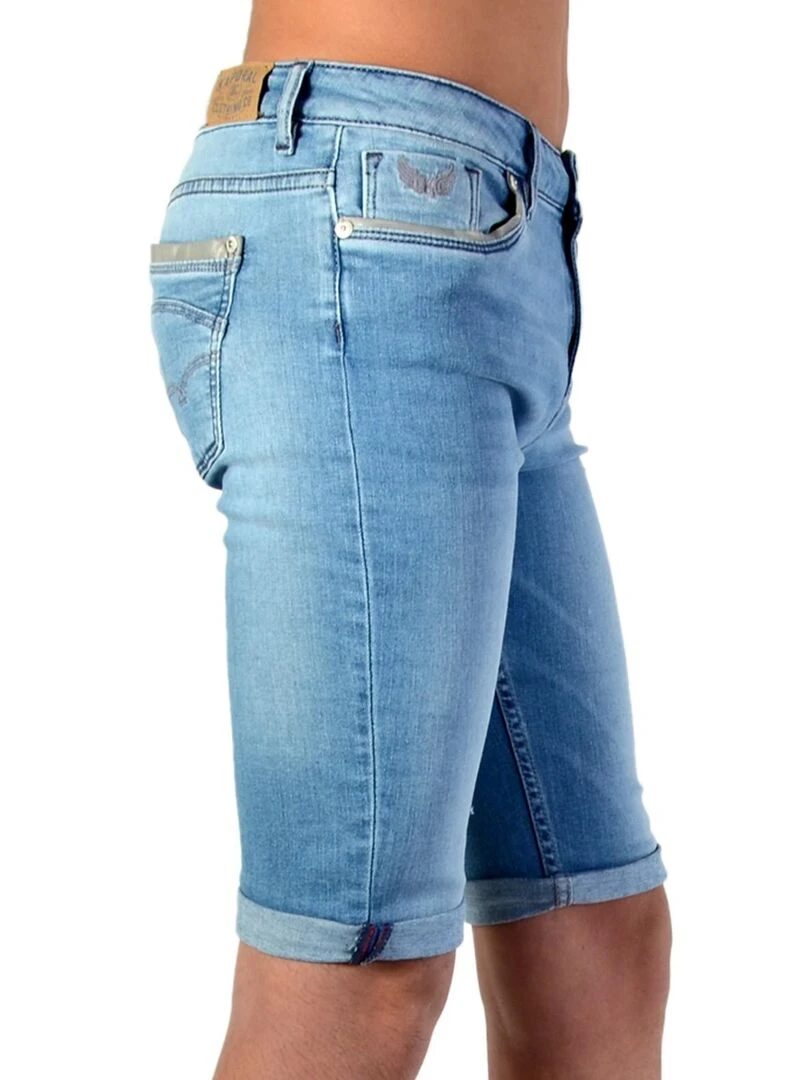 Bermuda Kaporal Enfant Dule Fripe   Bleu