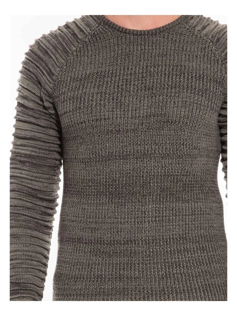 Pull col rond LOURSON   Kaki