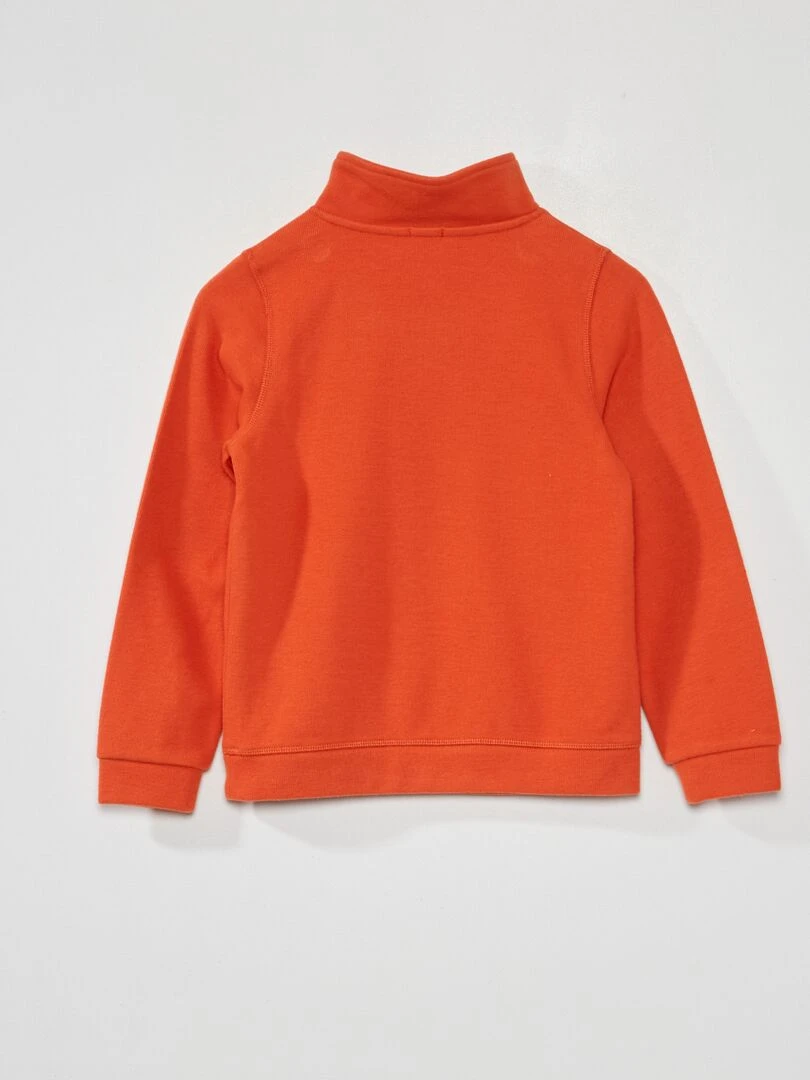 Sweat col camionneur orange