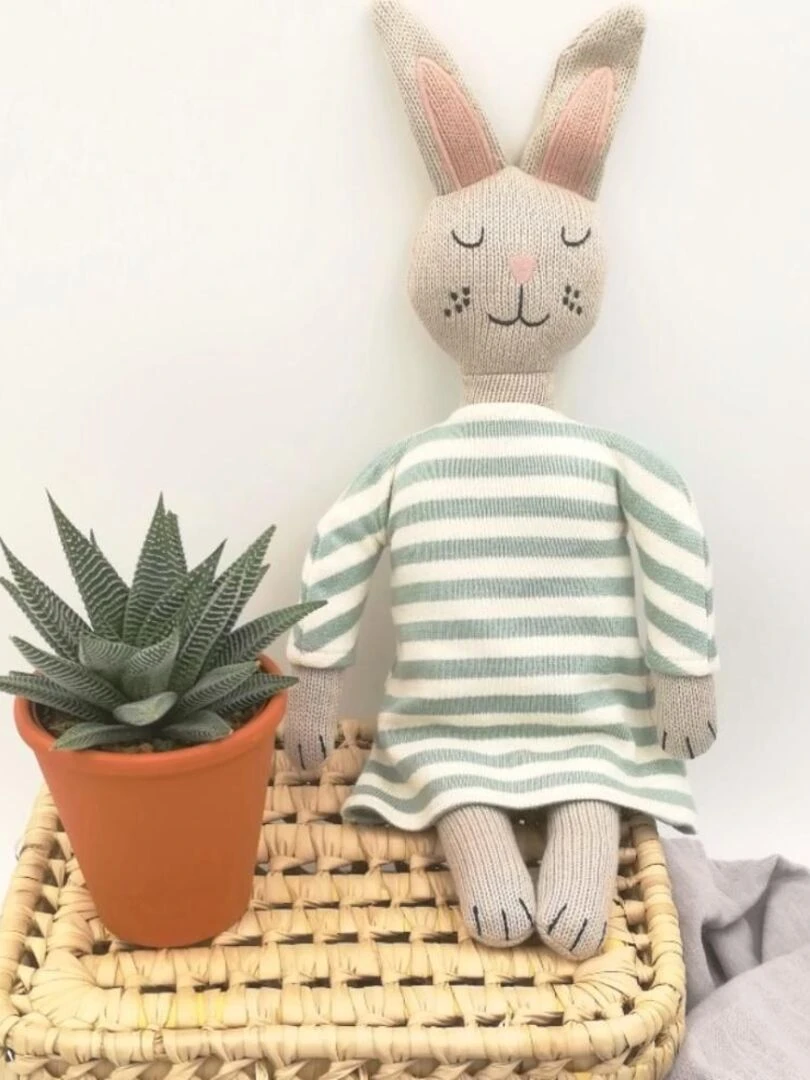 Grande Poupée Bunny en Coton Bio   Beige