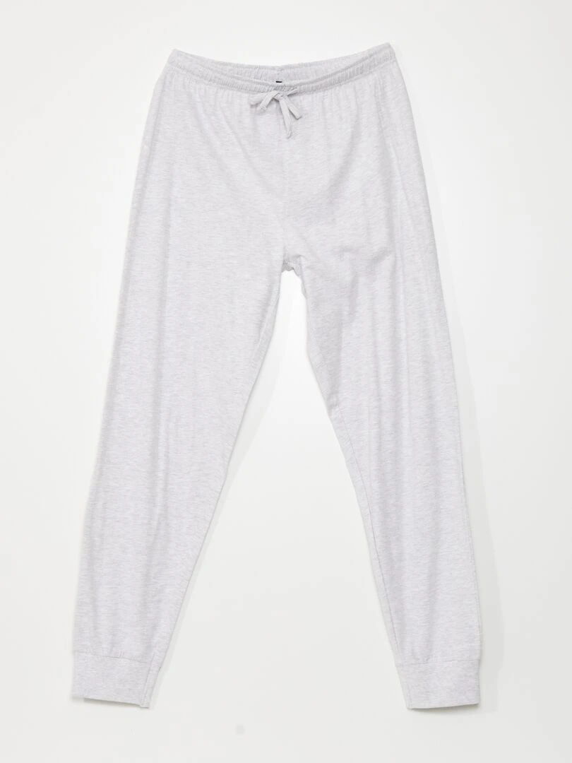 Pyjama en jersey   2 pièces   noir/gris