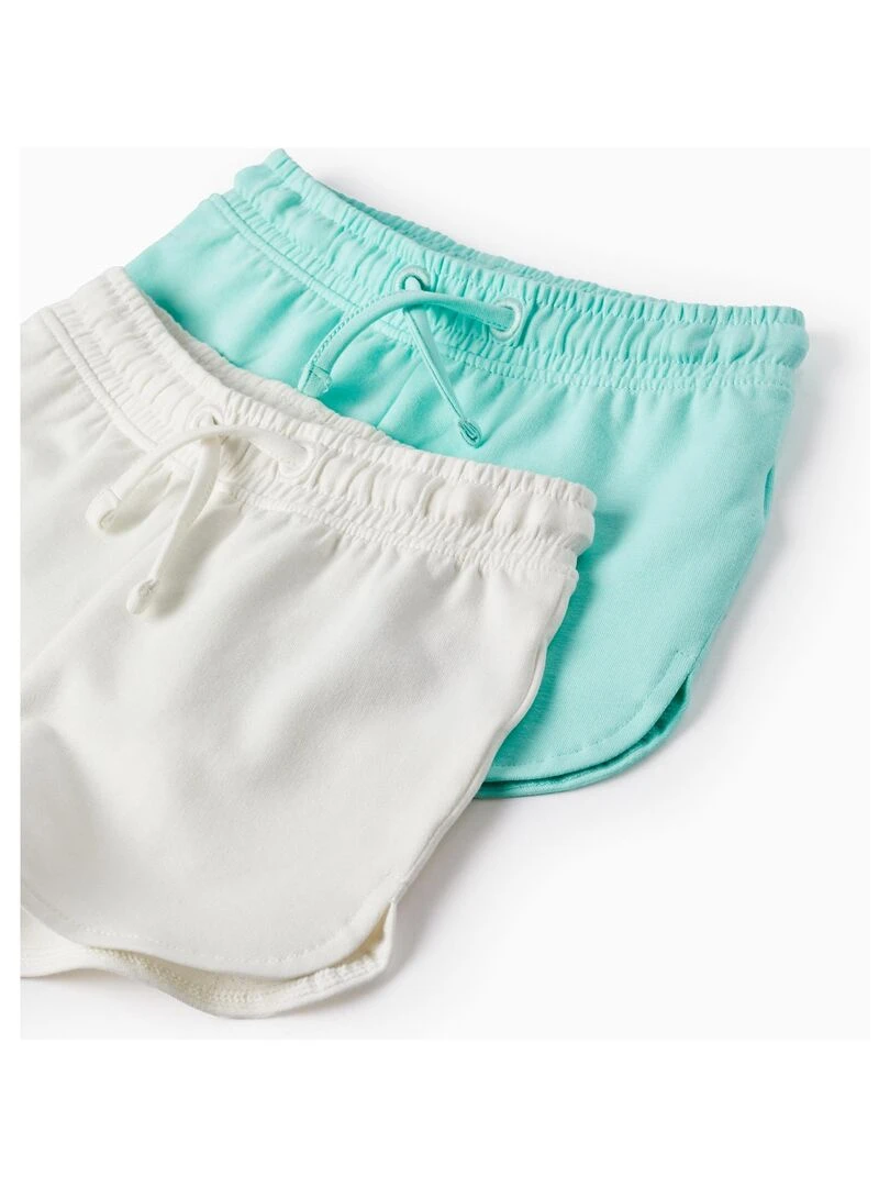 2 Short en Coton pour Bébé Fille  EXPLORING AUSTRALIA   Vert clair