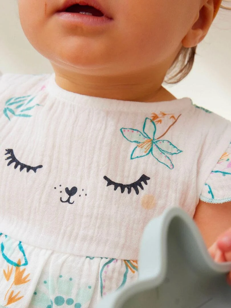 Barboteuse bébé en gaze de coton Patroika   Vert