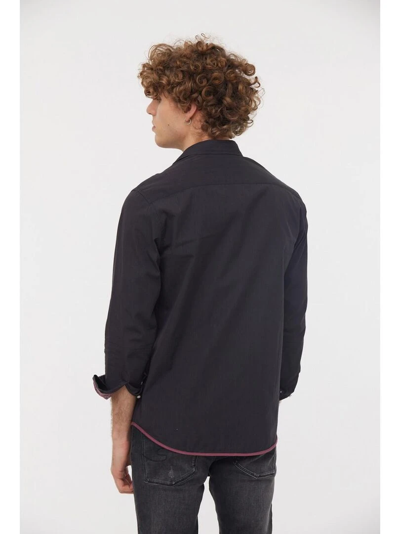 Lee Cooper   Chemise manches longues coton regular DLEO   Noir