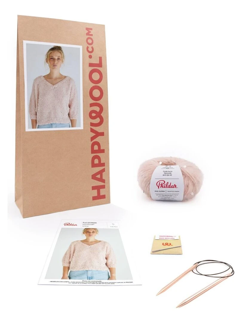 Kit Tricot Pull Facile Georgia Rose