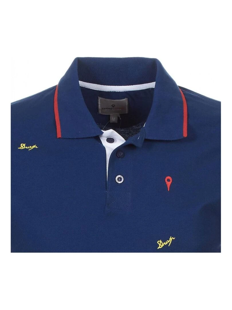 Polo manches courtes homme CLAMAR   DEGRE CELSIUS   Bleu marine