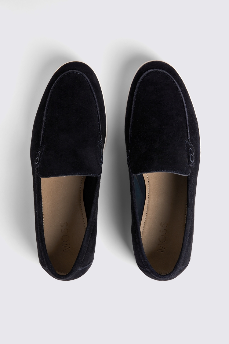 Lewisham Navy Suede Casual Loafers Buy Online at Moss