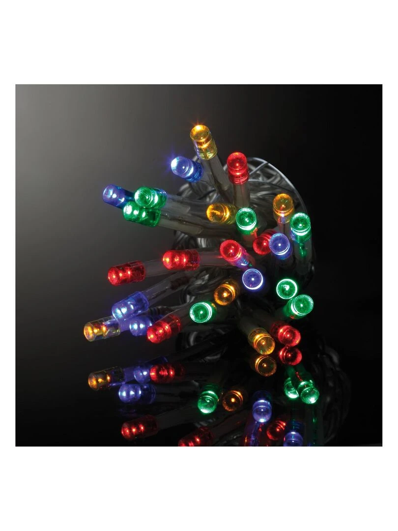 Guirlande 80 Led multicouleur 3 m fil transparent Multicolore