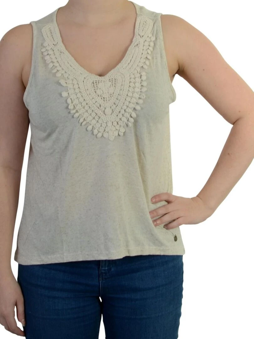 Tee Shirt Pepe Jeans Lolas Ecru Gris
