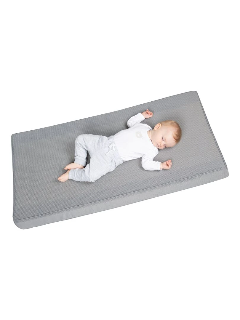 ROBA Matelas Bébé Climatisé et Déhoussable   "Safe Asleep®" Air Balance Premiummesh   Gris