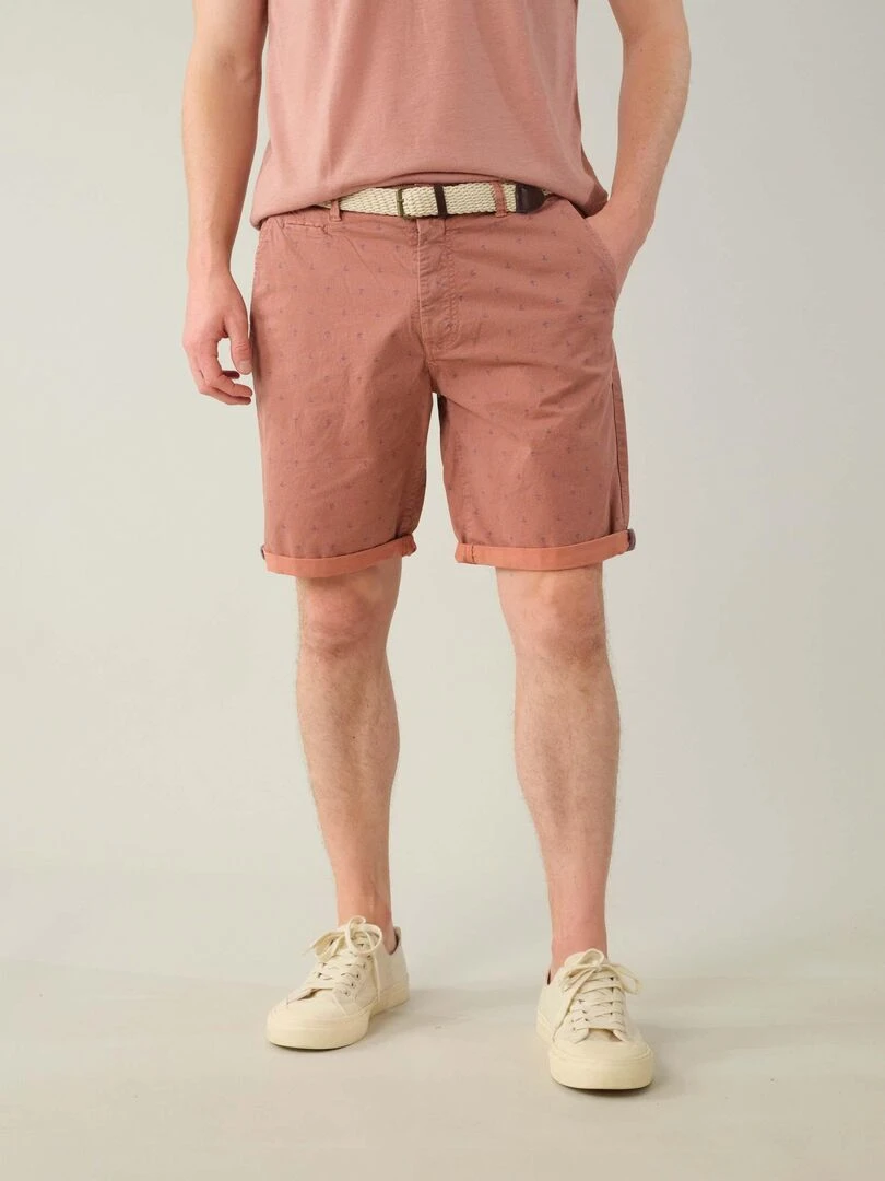 Bermuda en coton pour homme 'Deeluxe' Rose