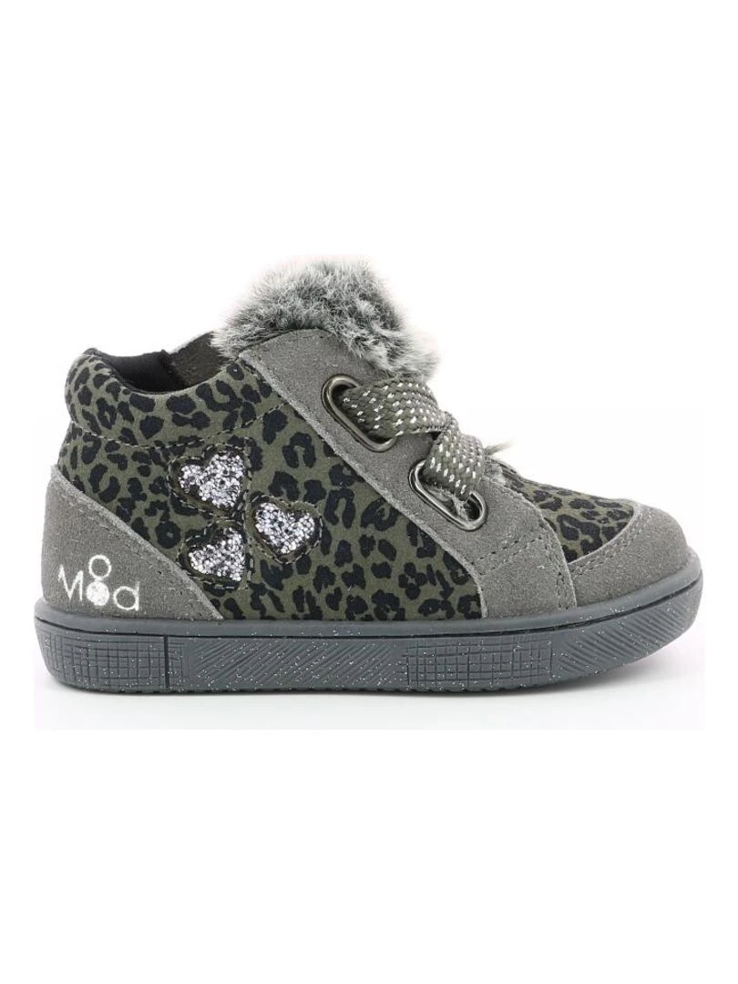 Sneakers hautes Cuir Bloye Gris
