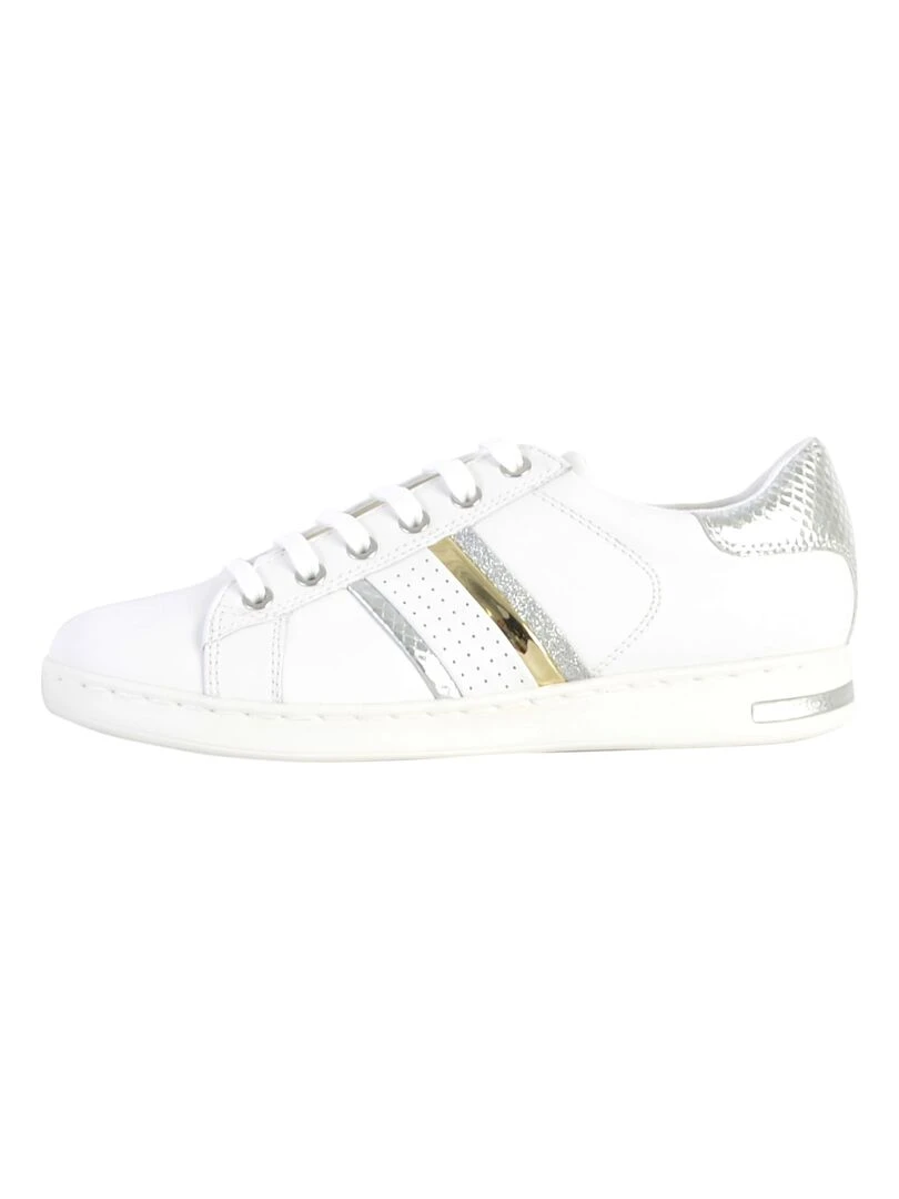 Basket Cuir Geox Jaysen Blanc