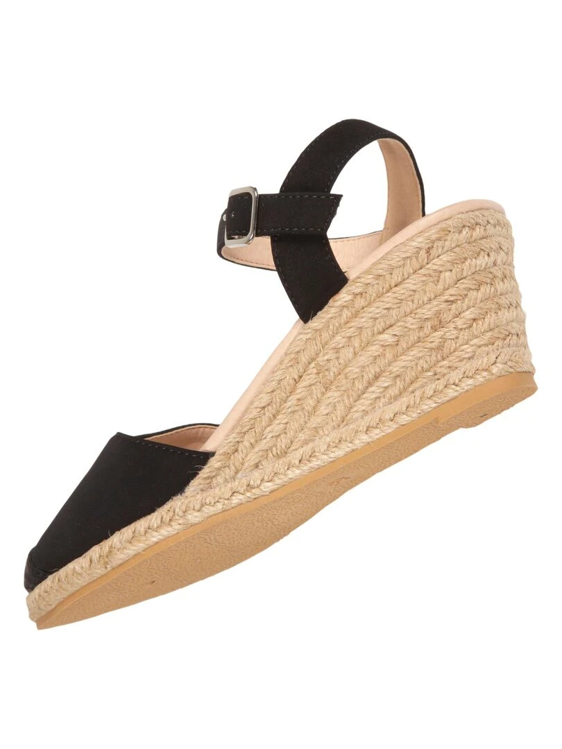 Espadrilles fermées Femme talon Noir   Noir