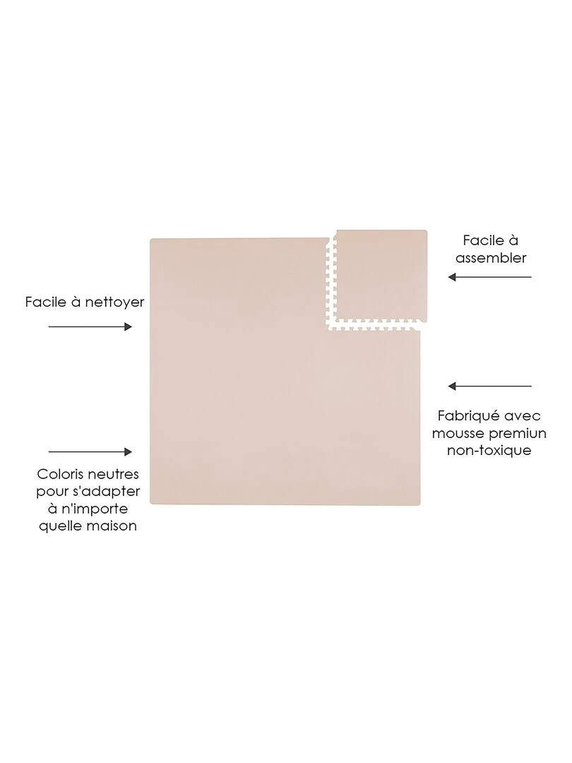 Tapis de jeu mousse uni CLASSIC PLAYMAT   Rose clair