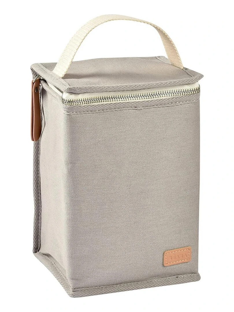 Pochette repas isotherme canvas gris perle Gris
