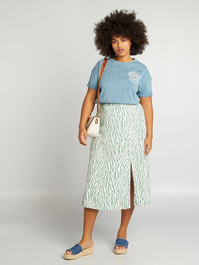 T shirt imprimé coquillage Bleu