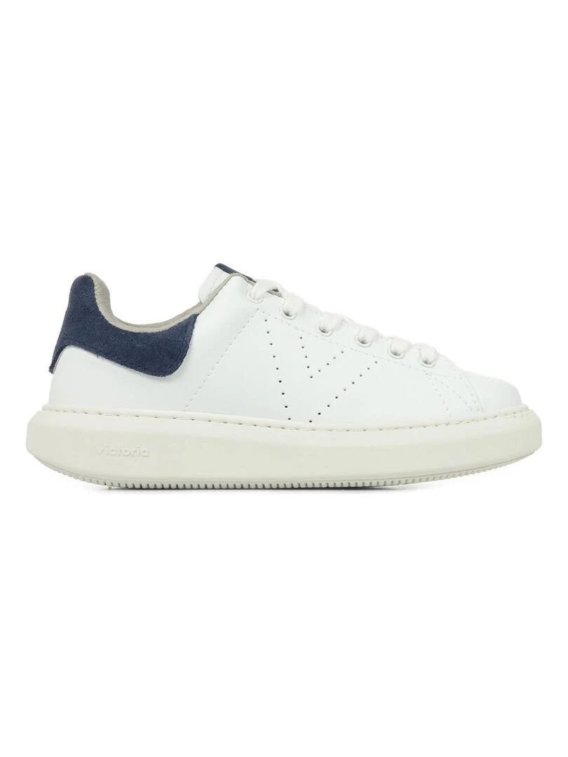 Baskets Victoria Milan Blanc Bleu marine