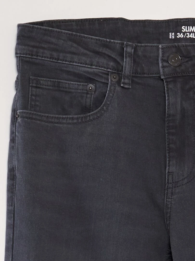 Jean slim à 5 poches   L34   Gris