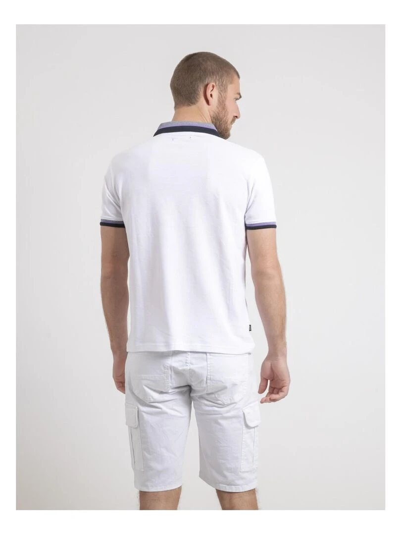 Polo manches courtes pur coton PEPANOLO Blanc